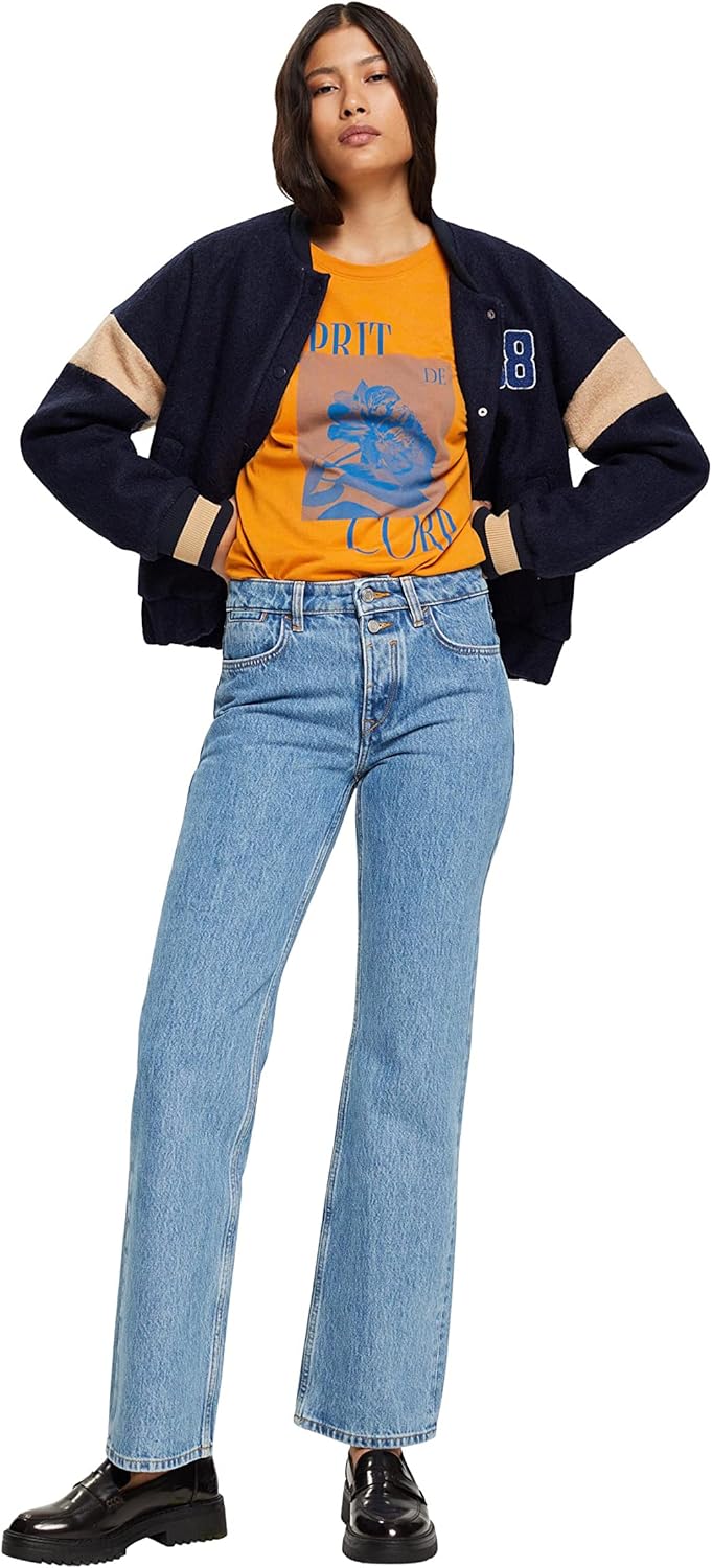 ESPRIT Damen Jeans 24W / 32L 903/Blue Light Wash, 24W / 32L 903/Blue Light Wash