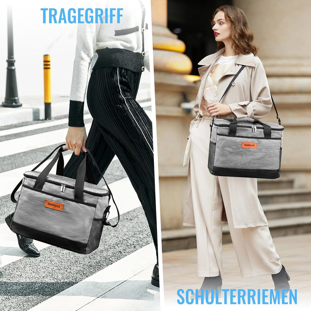 Kühltasche Faltbar 33L+12h Kühlung Gross Kühlbox Thermoisoliert Lunch Tasche Einkaufskörbe Wasserdic