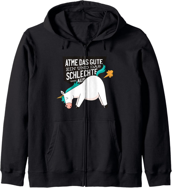 Atme das gute ein und das schlechte aus Kapuzenjacke