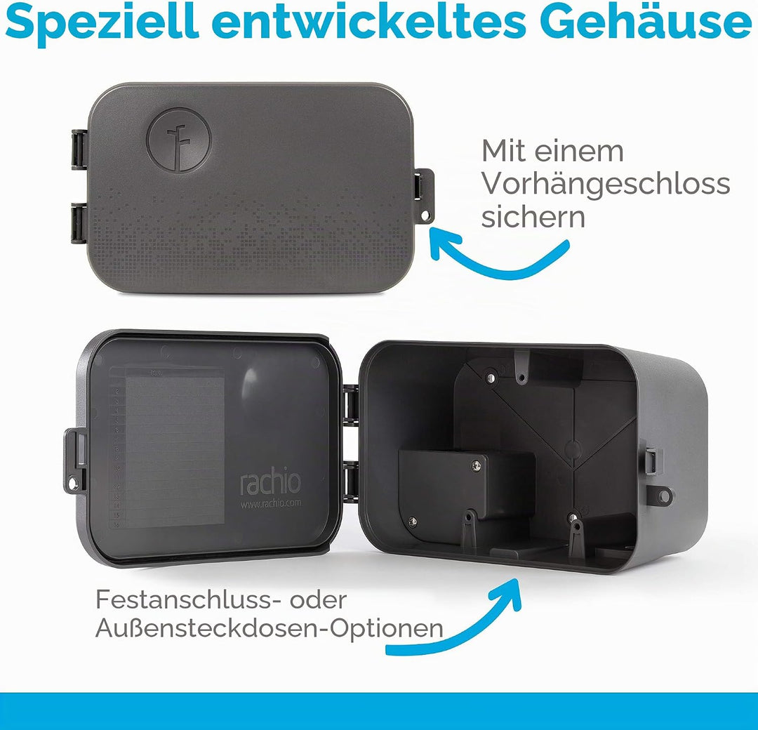 Rachio Sprinkler kompatibel 3 Smart Controller, wetterfestes Aussengehäuse Weatherproof Outdoor Encl
