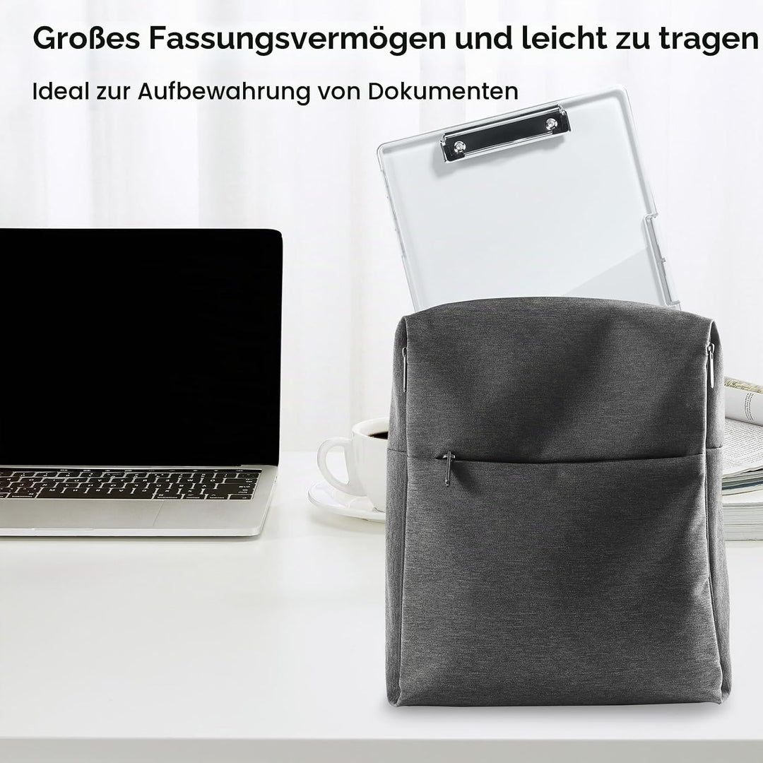 FRETONBA Klemmbrett a4 mit Aufbewahrungsfach,Kunststoff-Klemmbrett mit Ablage, Leichtes Zwischenabla