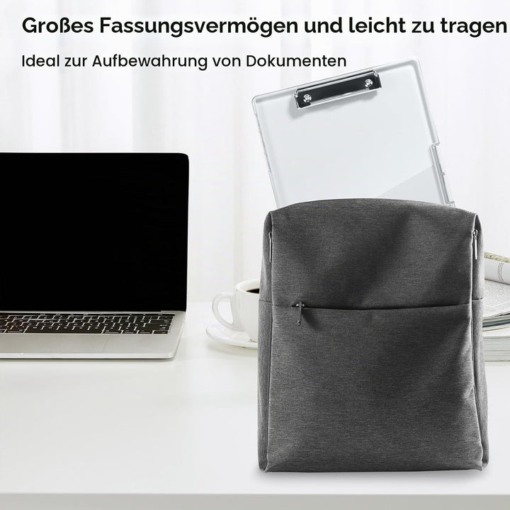 FRETONBA Klemmbrett a4 mit Aufbewahrungsfach,Kunststoff-Klemmbrett mit Ablage, Leichtes Zwischenabla