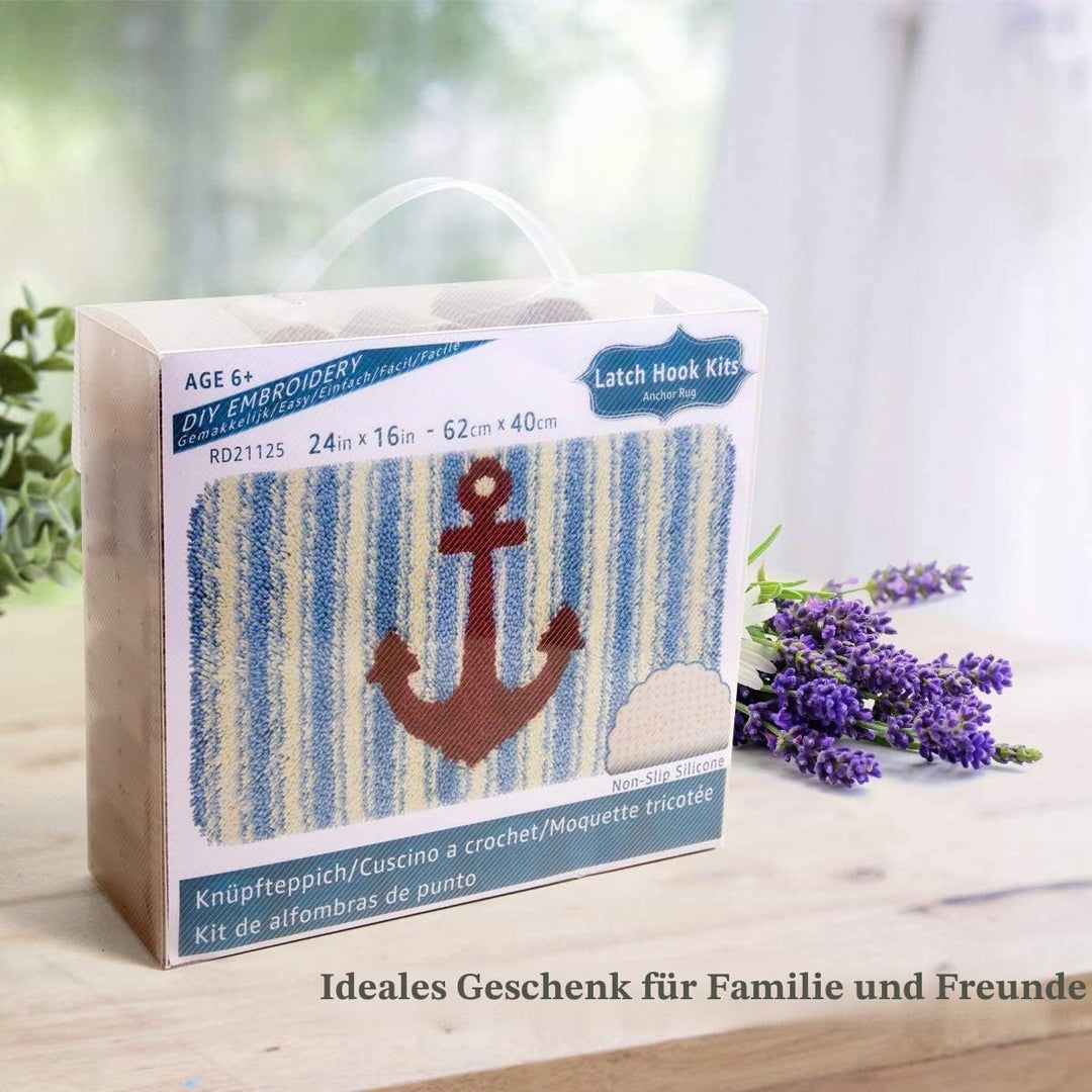 ROCKY&CHAO Knüpfhaken-Teppich-Kits, DIY, Basteln, Teppich, Teppichherstellung, Kissen, Häkelsets für