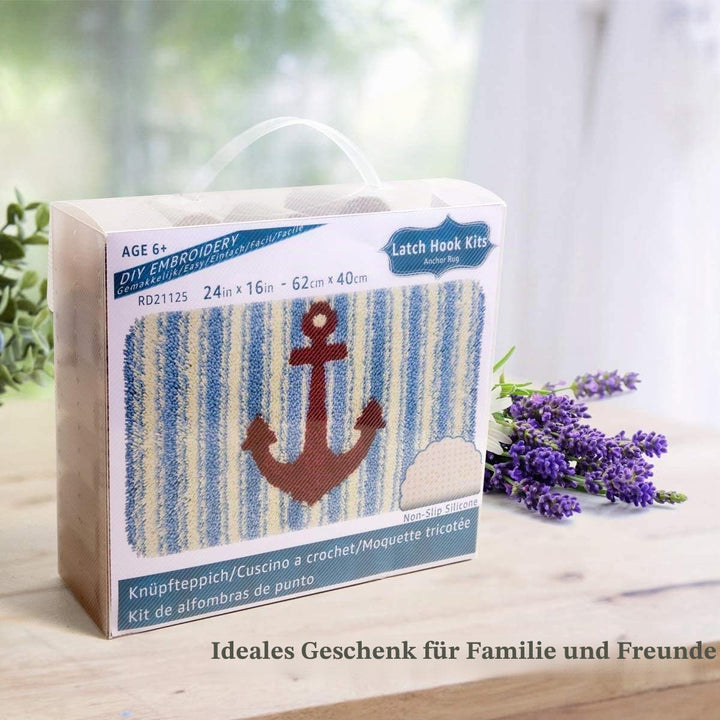 ROCKY&CHAO Knüpfhaken-Teppich-Kits, DIY, Basteln, Teppich, Teppichherstellung, Kissen, Häkelsets für