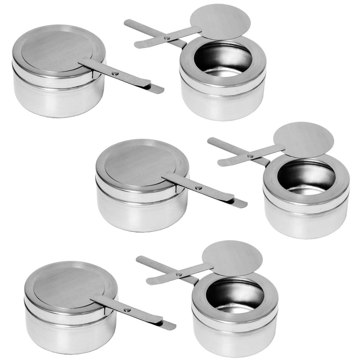 6 Stück Brennpastenbehälter mit Deckel Brennpastenbehälter Edelstahl Brennpaste Behälter Durchmesser