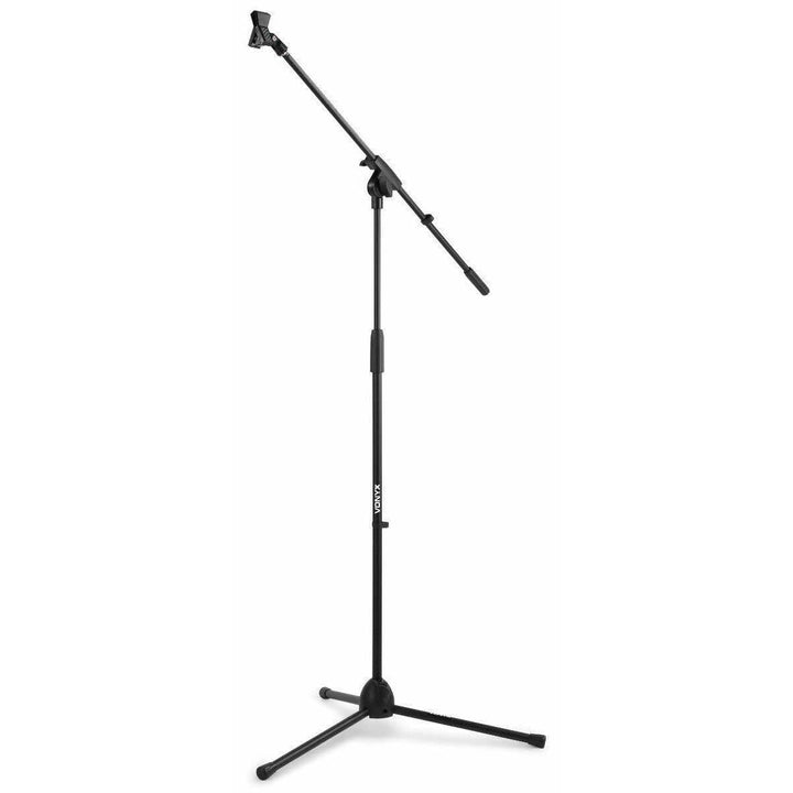 Vonyx Universal-Mikrofonständer mit Haltegriff, höhenverstellbar mit Halterung und Adapter
