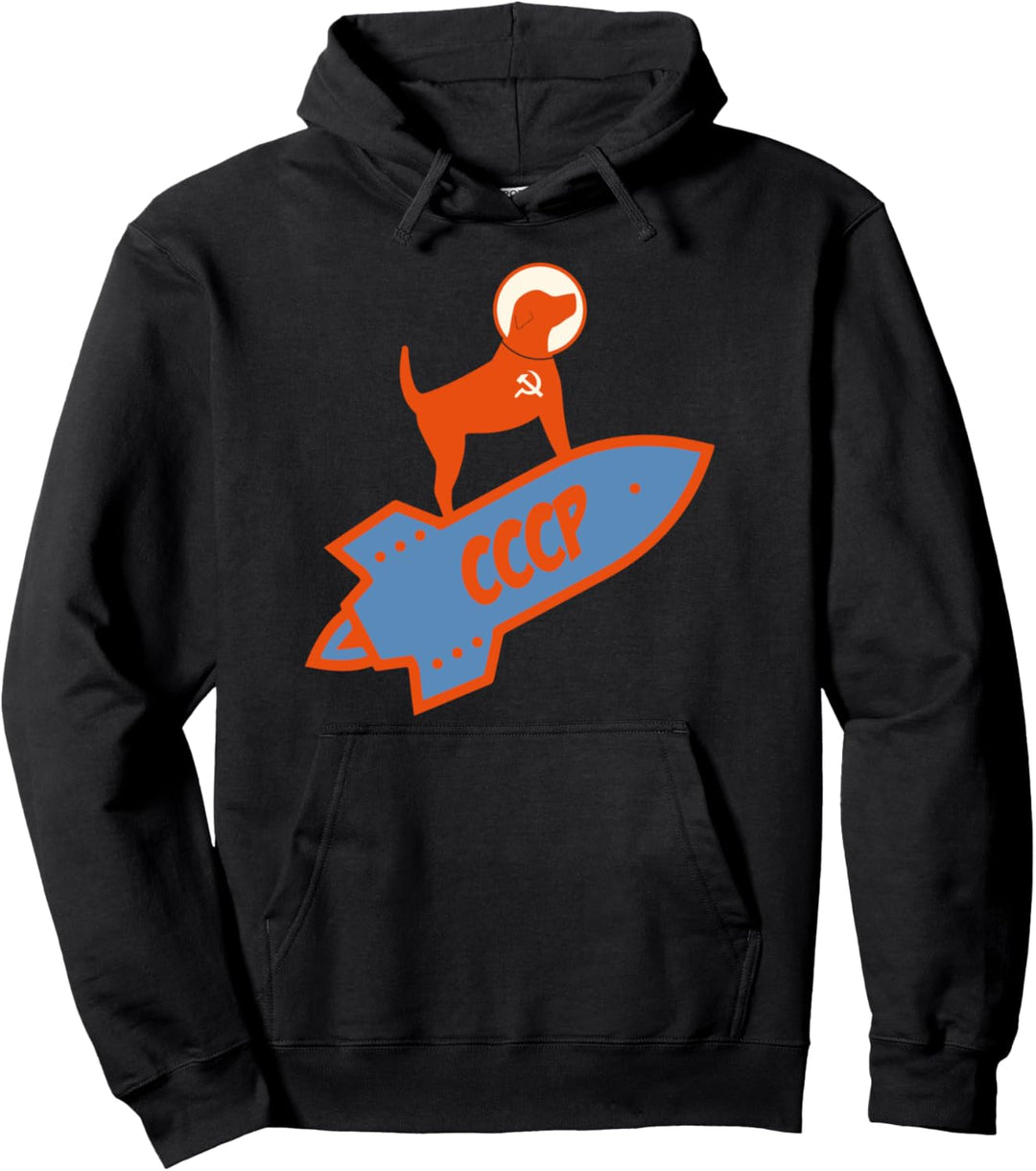 Laika Hund Sputnik Weltraumreise UdSSR Pullover Hoodie