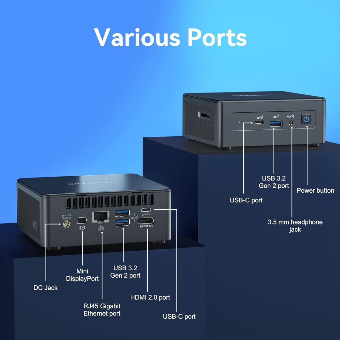 GEEKOM Mini-PC IT8 SE mit i3-8109U (bis zu 3,6 GHz), 8 GB DDR4 RAM und 256 GB SSD Ultra-leiser Kompa