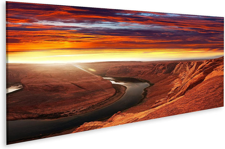 islandburner Bild auf Leinwand Horseshoe Bend Bei Sonnenuntergang Bilder Wandbilder Poster Leinwand