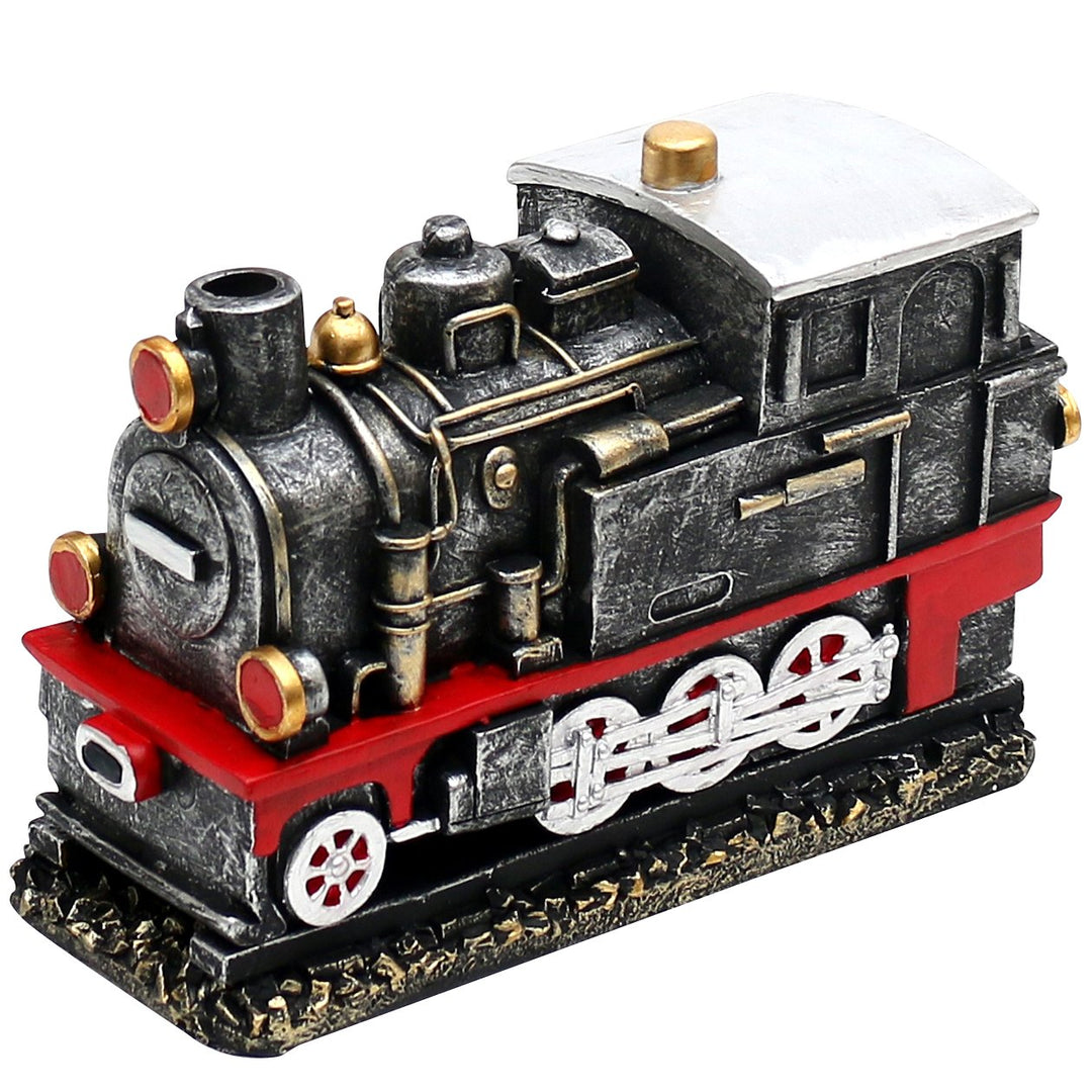 Dekohelden24 Räucher - Lokomotive in künstlich gealterter Optik, Höhe 11 cm Breite 6,5 cm Länge 16 c