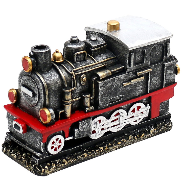 Dekohelden24 Räucher - Lokomotive in künstlich gealterter Optik, Höhe 11 cm Breite 6,5 cm Länge 16 c