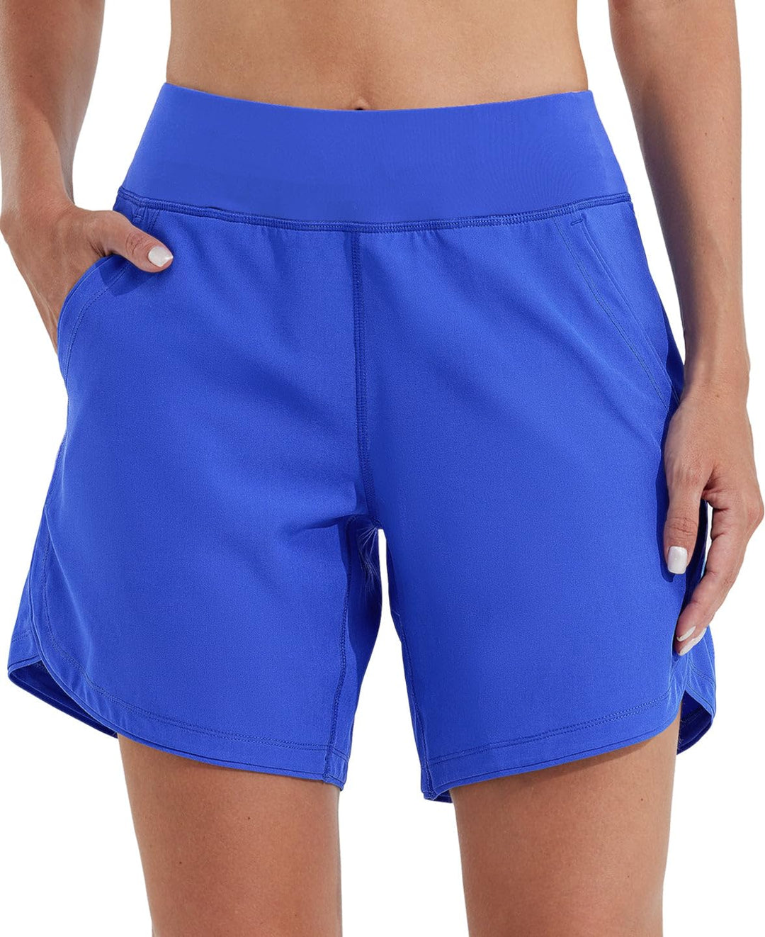 WILLIT Badeshorts Damen Badehose Schwimmen Boardshorts Schnelltrocknend Sommer Bikini Shorts High Wa