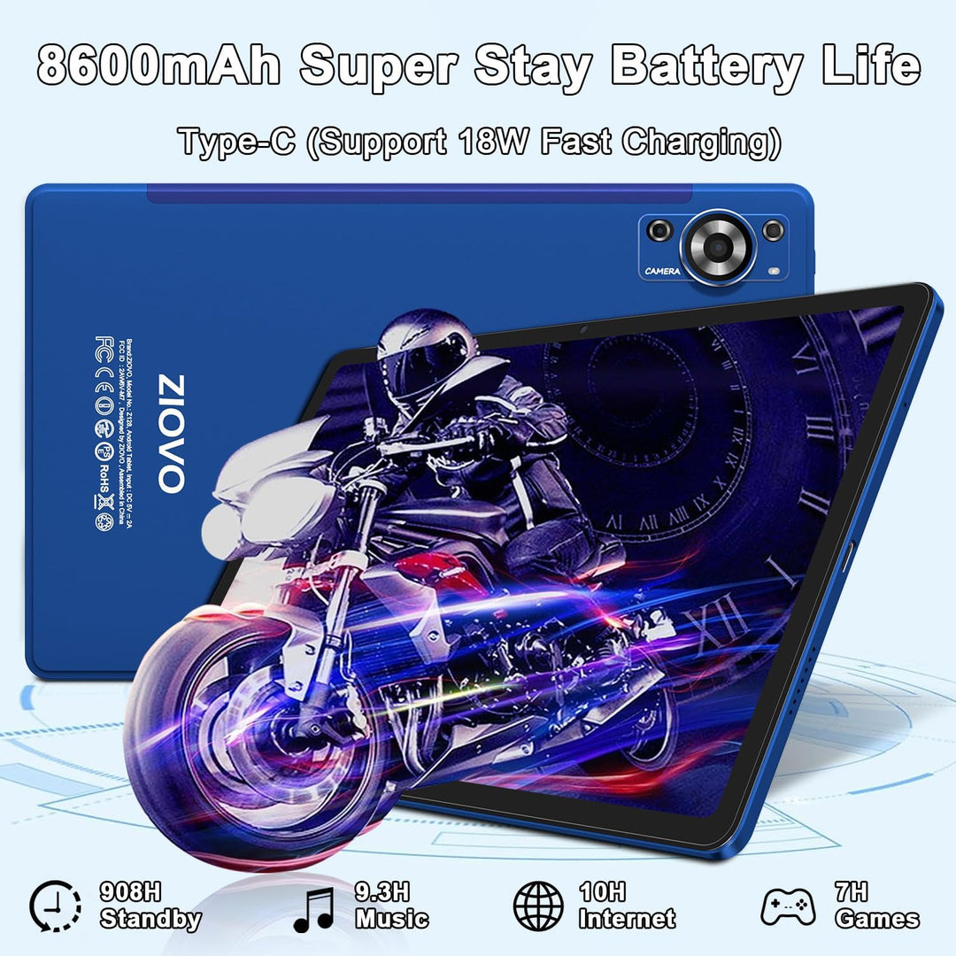 ZIOVO 2026 Tablet 11 Zoll Android 13 mit 16GB RAM+256GB ROM/TF 2TB, FHD 2000 * 1200, Octa-Core 2.0 G
