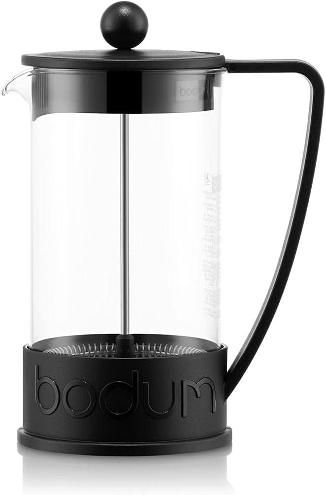 Bodum BRAZIL Kaffeebereiter (French Press System, Permanent Edelstahl-Filter, 0,35 liters) schwarz B