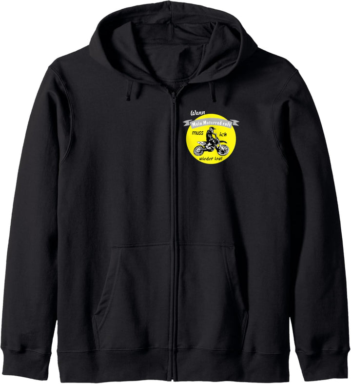 Biker Motocross lustiger Spruch - Wenn mein Motorrad ruft Kapuzenjacke