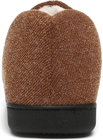 Mishansha Herren Winter Warme Hausschuhe Memory Foam Plüsch Pantoffeln,Gr.39-48, Braun 39 EU