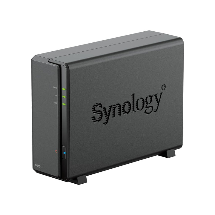 Synology DS124 1-Bay Diskstation NAS (Realtek RTD1619B 4-Core 1.7 GHz 1GB DDR4 RAM 1xRJ-45 1GbE LAN-