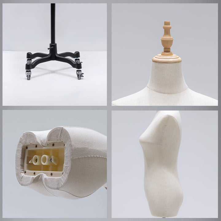 Weibliche Kleiderform Mannequin-Torso, verstellbare Höhe 130 - 190 cm Ständer, Manikin-Körpermodell