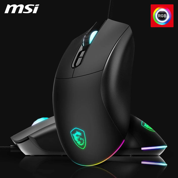 MSI Forge GM320 Gaming-Maus – 12800 DPI optischer Sensor, symmetrisch, über 20 Millionen Klicks, 7 T