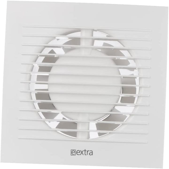 EUROPLAST Ø 100mm Bad-Lüfter mit Feuchtesensor und Timer Leise Ventilator - Kunststoff - Weiss Ø 100