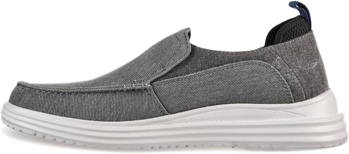 Skechers Herren Bewährt EverFlacher Slipper 41 EU Charcoal Washed Canvas, 41 EU Charcoal Washed Canv
