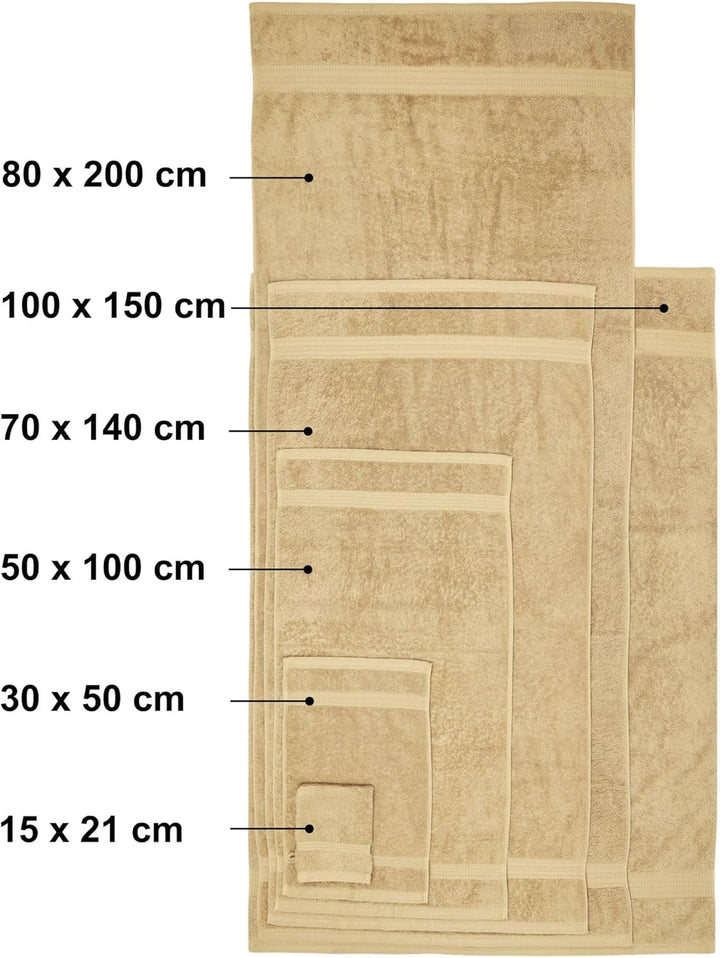Julie Julsen 2er Pack Saunatücher vielen Farben Reine Baumwolle Qualität 500 GSM Strandtuch Schwarz