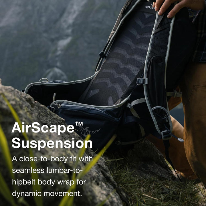 Osprey Tempest 34L Women's Hiking Backpack with Hipbelt WM/L Stealth Black, WM/L Stealth Black