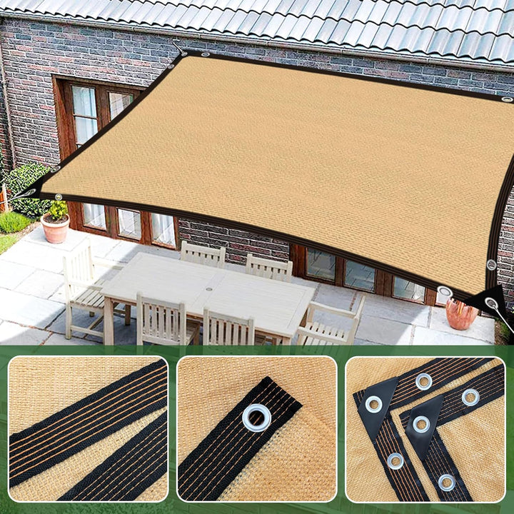 Schattierungsnetz, Garten Schattennetz mit Ösen, Schattiernetz 80-95% uv-Schutz Sonnenschutznetz, Be