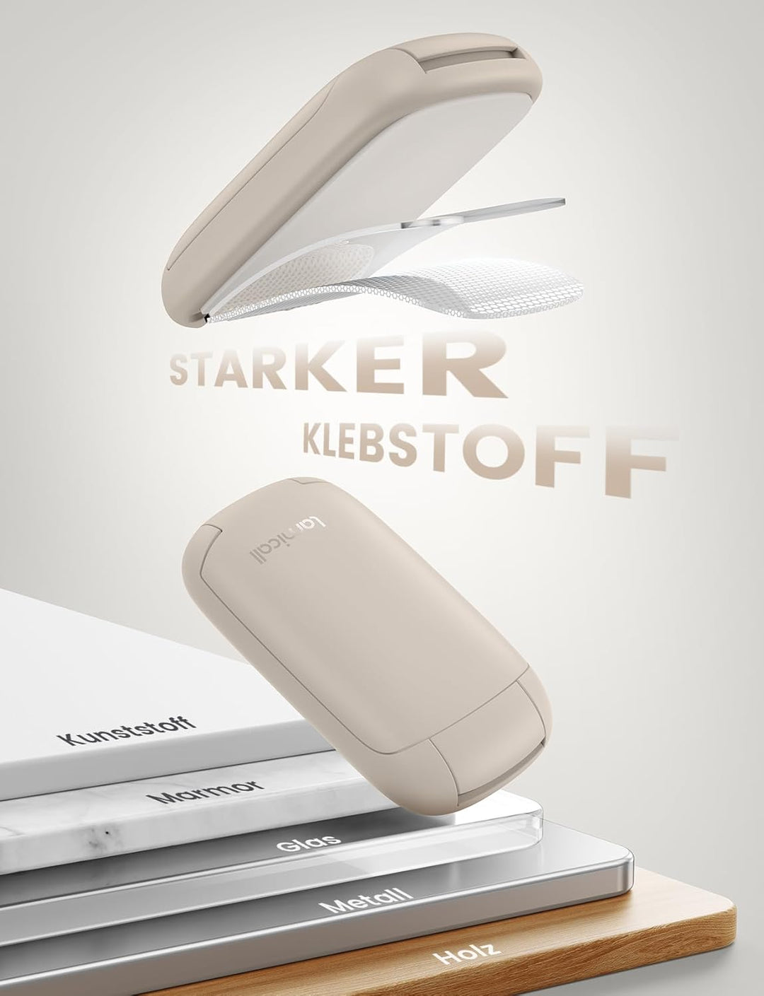 Lamicall Headset Halterung, Kopfhörer Halter - [Faltbar & Klein] Selbstklebender Gaming Headset Stän