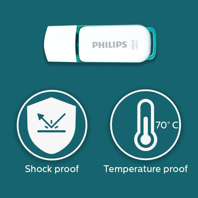 Philips USB 3.0 Flash-Laufwerk 256GB Snow Edition 100MB s FM25FD75B 00 Weiss 256 GB, 256 GB