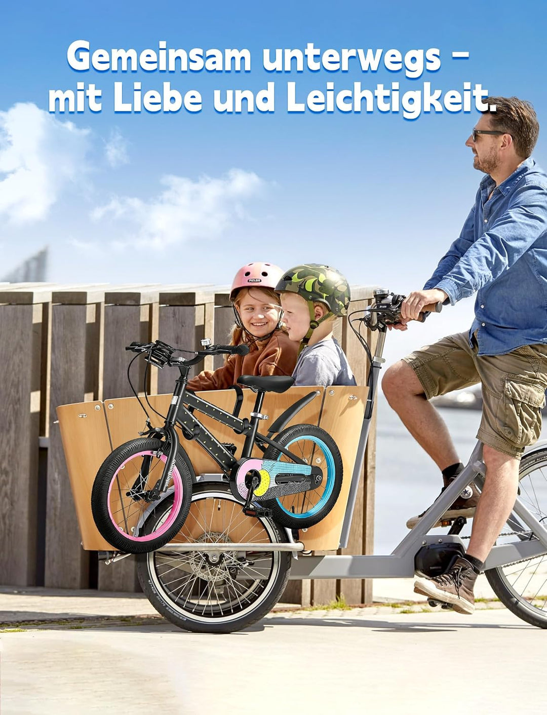 WildKids Bike Holder S – 2X Halterung für Kinderfahrrad &amp; Laufrad, Cargo Bike Zubehör, bis 60 kg bel