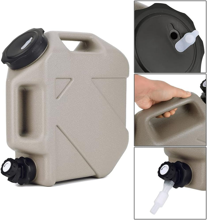 RUYI Wasserkanister mit Hahn und Schraubdeckel, Camping Wasserkanister BPA-frei Trinkwasserkanister,