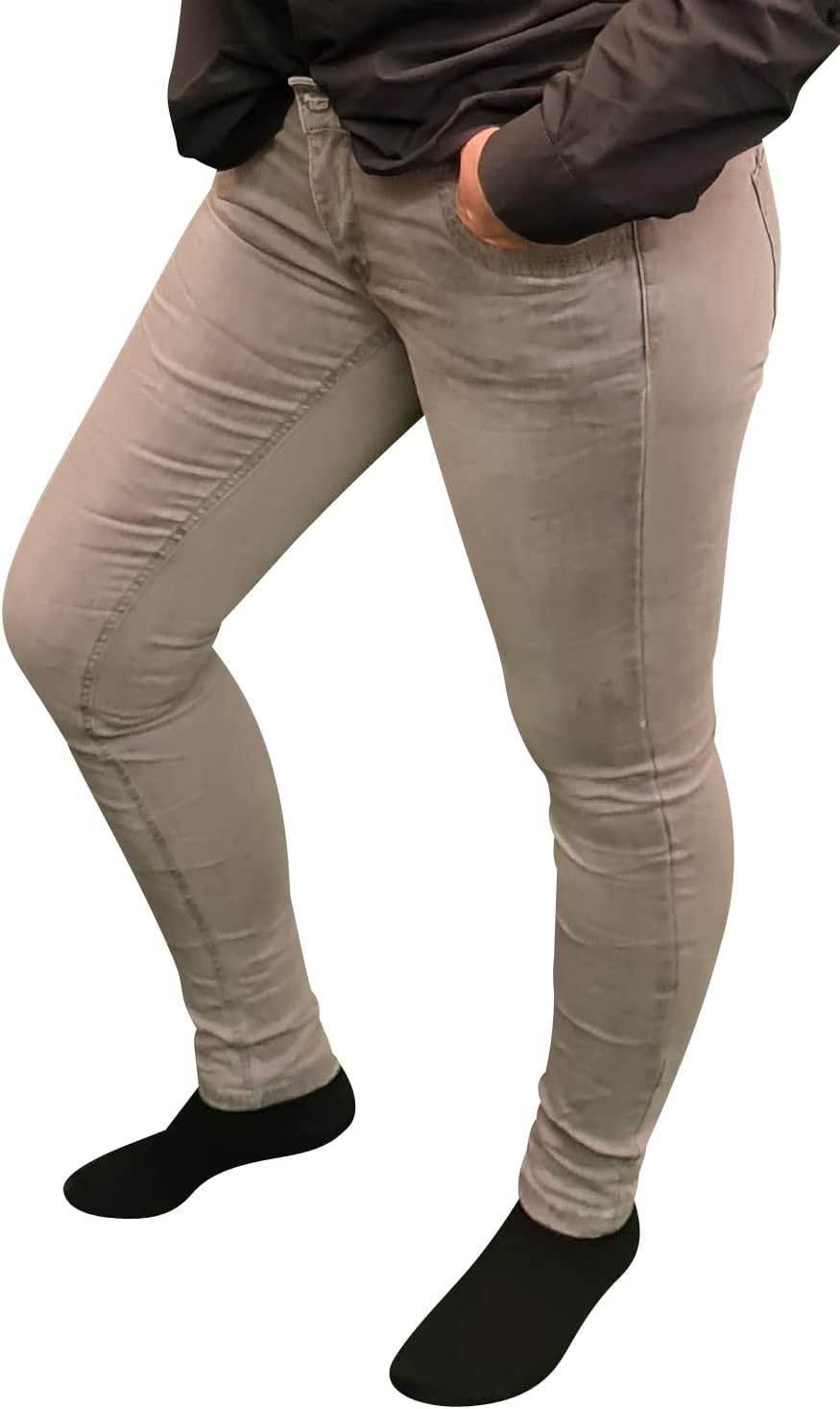 Buena Vista Damen Jeans Kim-Zip Stretch Denim (L, grau)
