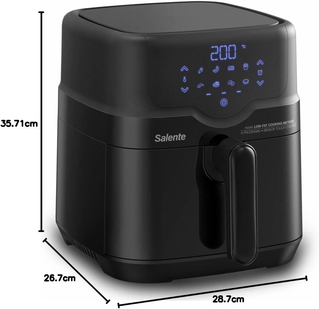 HotAir, 2-in-1 Heissluftfritteuse mit Grill, 4,3 l, digitaler LED-Touchscreen, 8 Programme, Timerfun