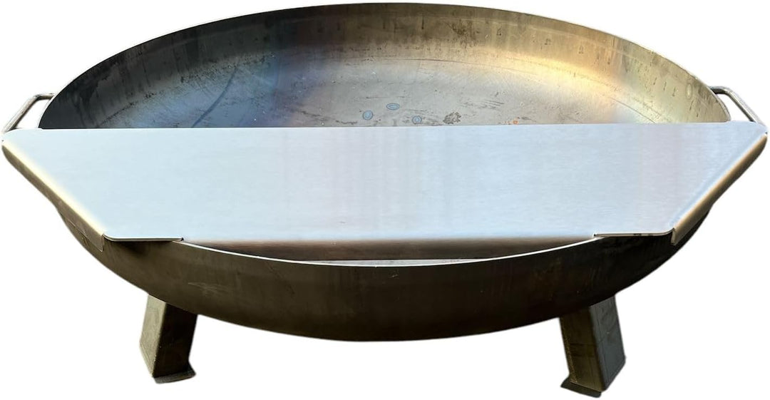 SOUK ONE Feuerplatte Plancha Platte aus Edelstahl 4mm, Grillplatte passend für Feuertonne 100 cm (Li