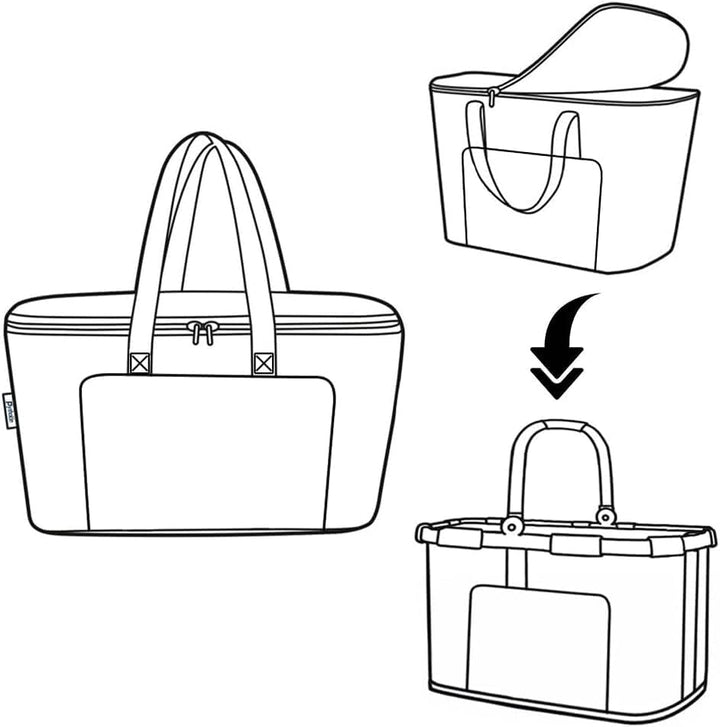 25L Kühltasche Einkaufskorb Faltbar Picknicktasche Gross Isoliert Lunchtasche Thermotasche Wasserdic