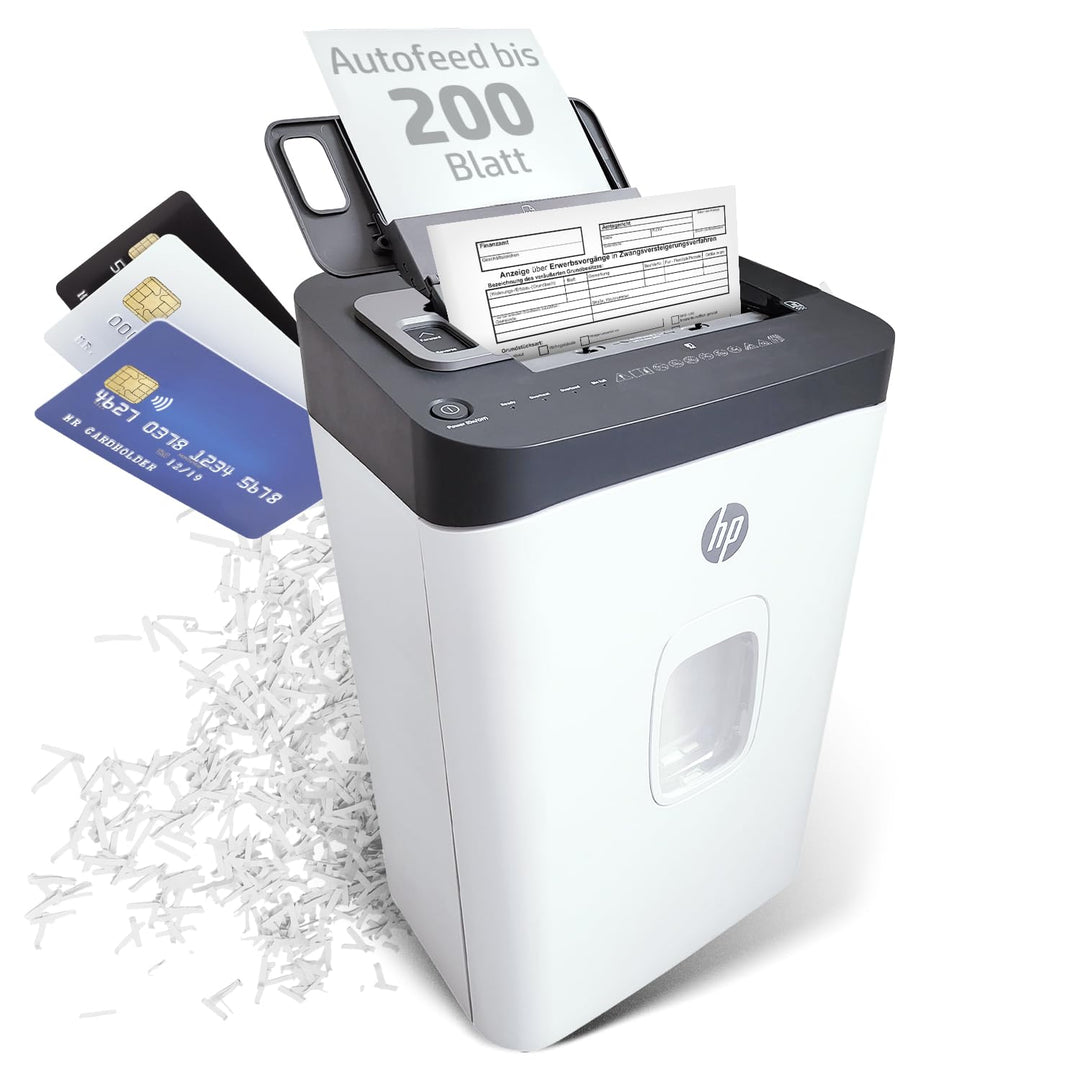 HP OneShred Auto 80CC | Sicherheitsstufe P-4 | Cross Cut | 80 Blatt Schnittleistung