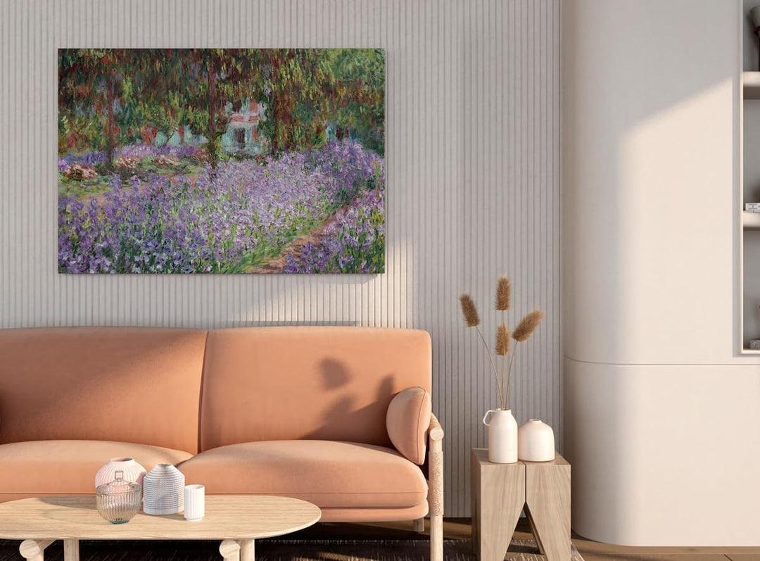 cuadrosfamosos.es Bild Leinwand Lilien im Garten von Monet von Oscar Claude Monet - 55 cm x 75 cm, 5