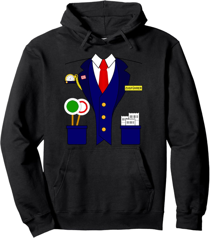 Lokführer Schaffner Lokomotive Fahrer Karneval Kostüm Pullover Hoodie