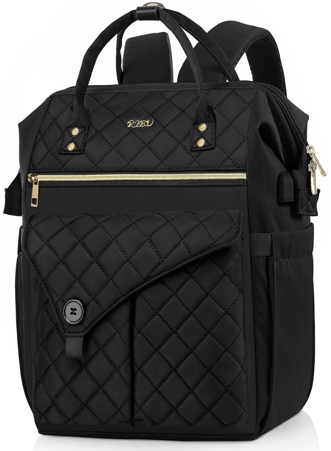 Rucksack Damen, 15,6 Zoll Rucksack Schulrucksack Mädchen Teenager mit USB Ladeanschluss, Schultasche