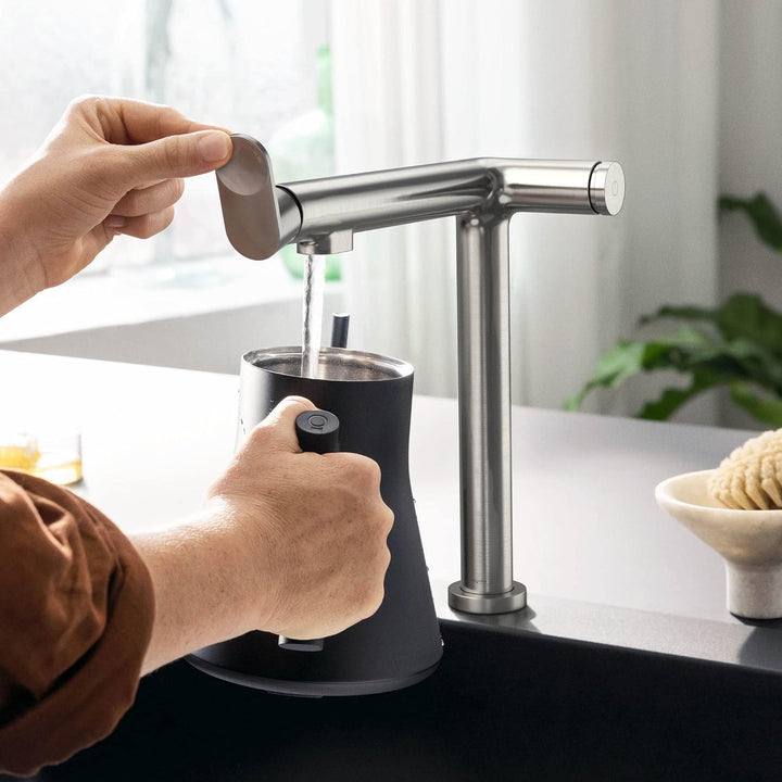 hansgrohe Küchenarmatur Aqittura M91 mit Wasserfilter, 3 Wege Wasserhahn Küche mit Auslauf Höhe 240