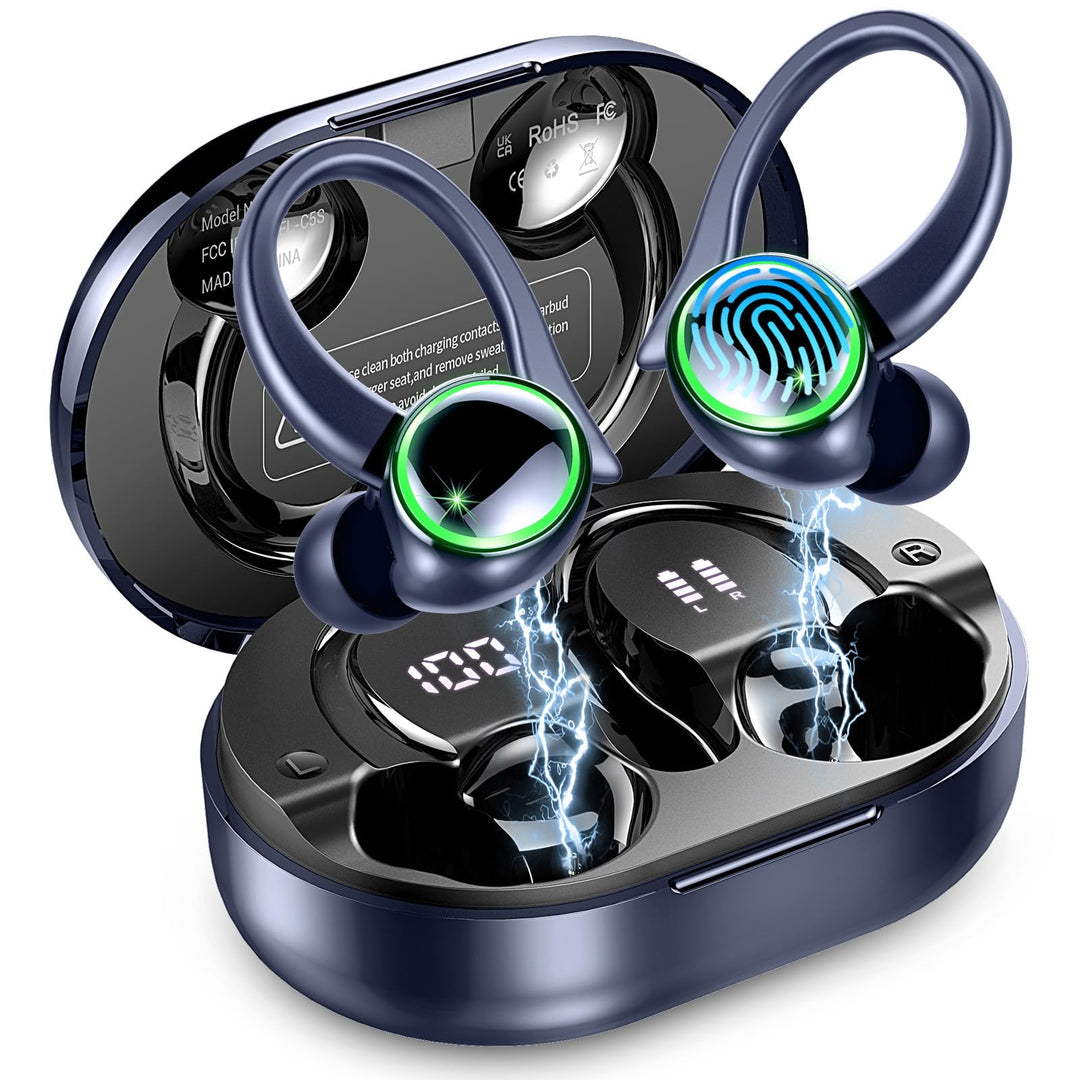 Rolosar Bluetooth Kopfhörer, Kopfhörer Kabellos Bluetooth 5.4 Sport, 50 std Spielzeit In Ear Kopfhör