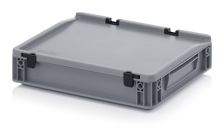 Auer Packaging Eurobehälter-Eurobox 40 x 30 x 9 cm mit Scharnierdeckel inkl. gratis Zollstock