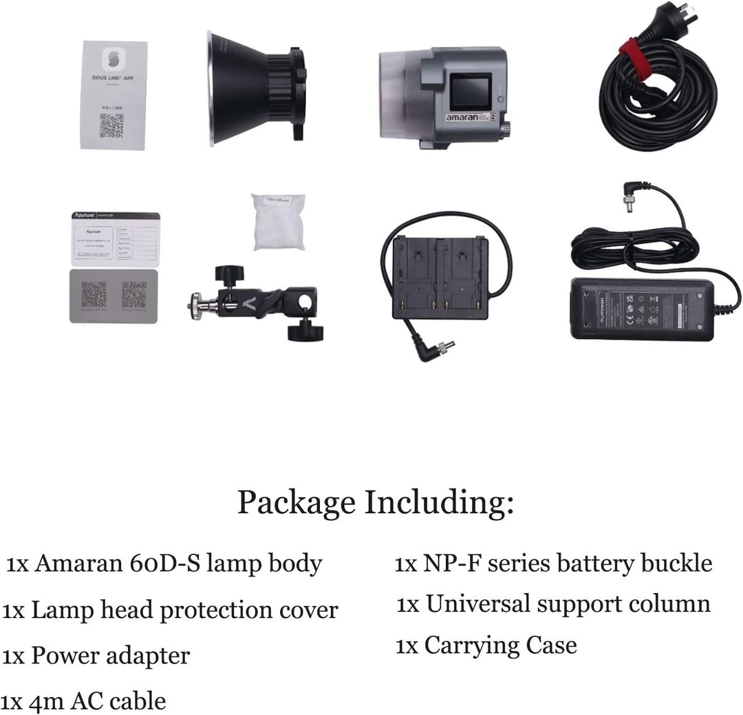 Aputure Amaran 60d S LED Videoleuchte 65W 5600k Tageslicht Bowens Mount Dauerlicht mit App Control D