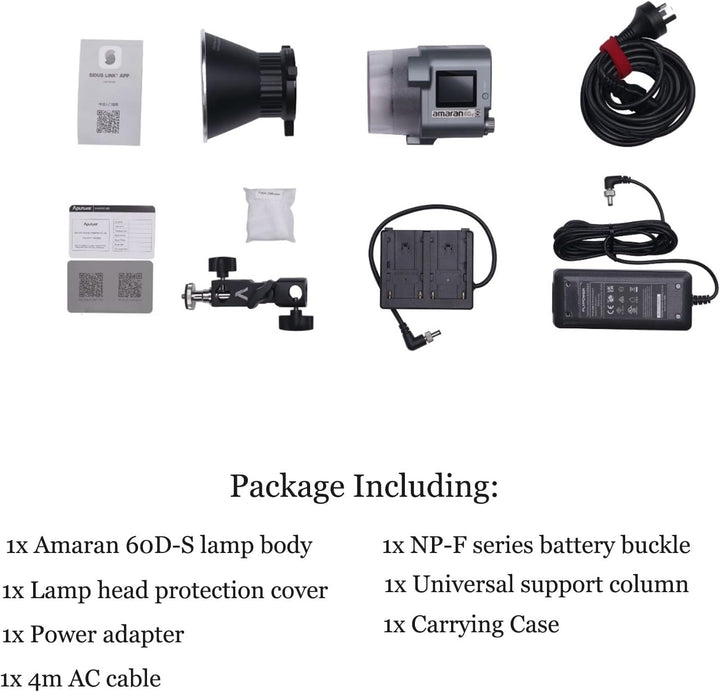 Aputure Amaran 60d S LED Videoleuchte 65W 5600k Tageslicht Bowens Mount Dauerlicht mit App Control D