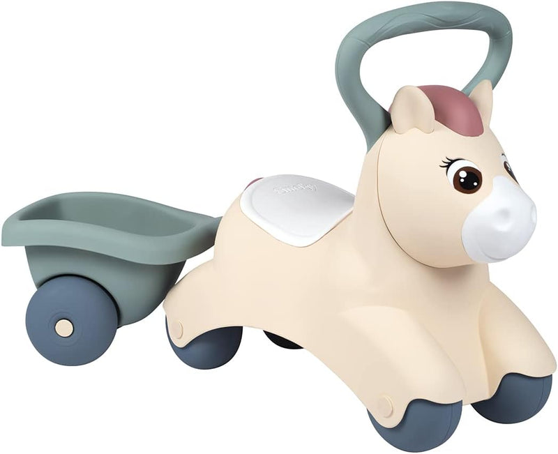 Smoby Toys - Little Smoby Baby-Rutscher Pony - Rutschfahrzeug ab 1 Jahr - Baby-Lauflernhilfe mit kle