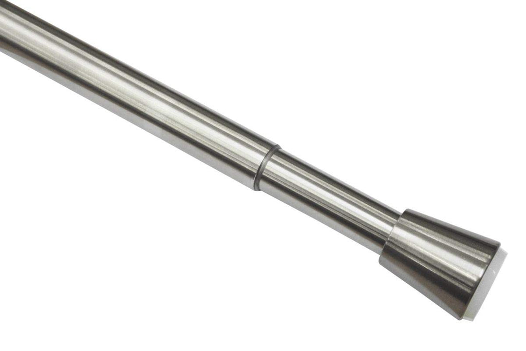 GARDINIA Spannstange, Ausziehbar, Gardinenstange ohne Bohren und Schrauben, Edelstahl, Ø 23/26 mm, L