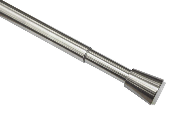 GARDINIA Spannstange, Ausziehbar, Gardinenstange ohne Bohren und Schrauben, Edelstahl, Ø 23/26 mm, L