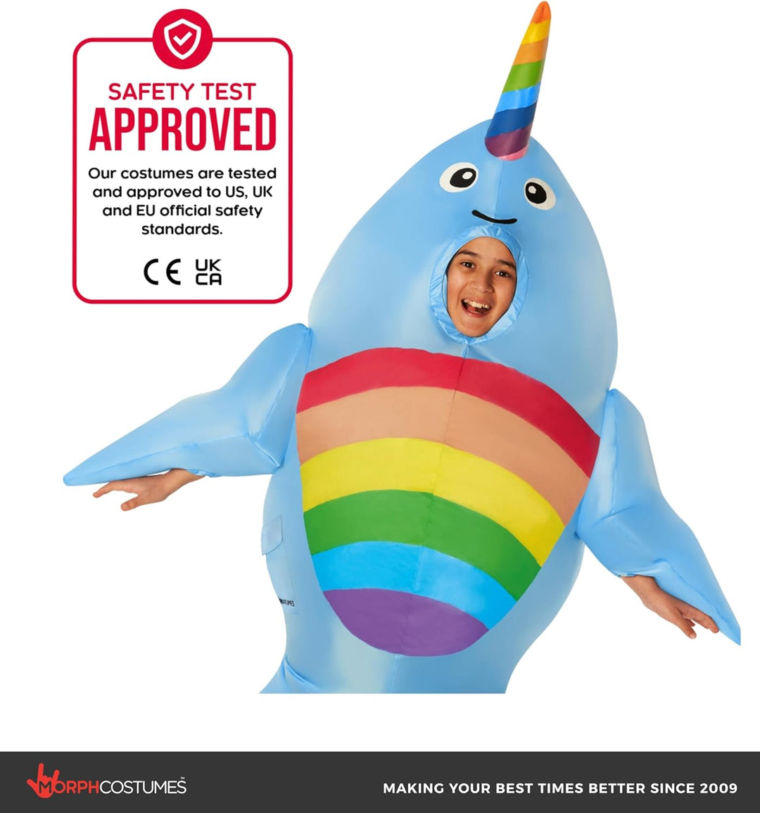 Morph Aufblasbarer Narwal Kostüm Für Kinder, Wal Kostüm, Aufblasbares Hai Kostüm, Hai Kostüm Kinder,