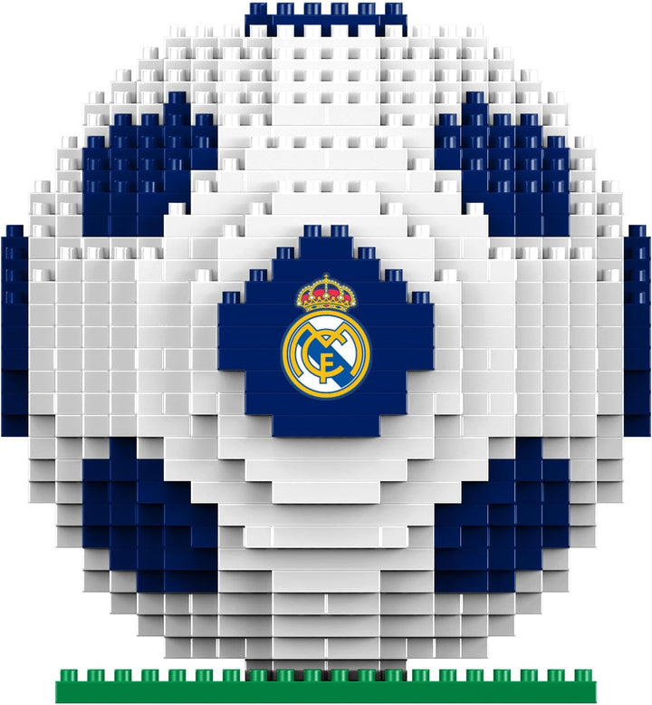 FOCO Offizielles Lizenzprodukt Real Madrid CF BRXLZ-Steine 3D-Fussball BAU-Set, Real Madrid Cf
